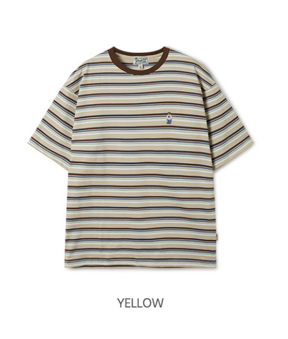 韓國 WhoAU Steve Multi Stripe T-Shirt【WA152】