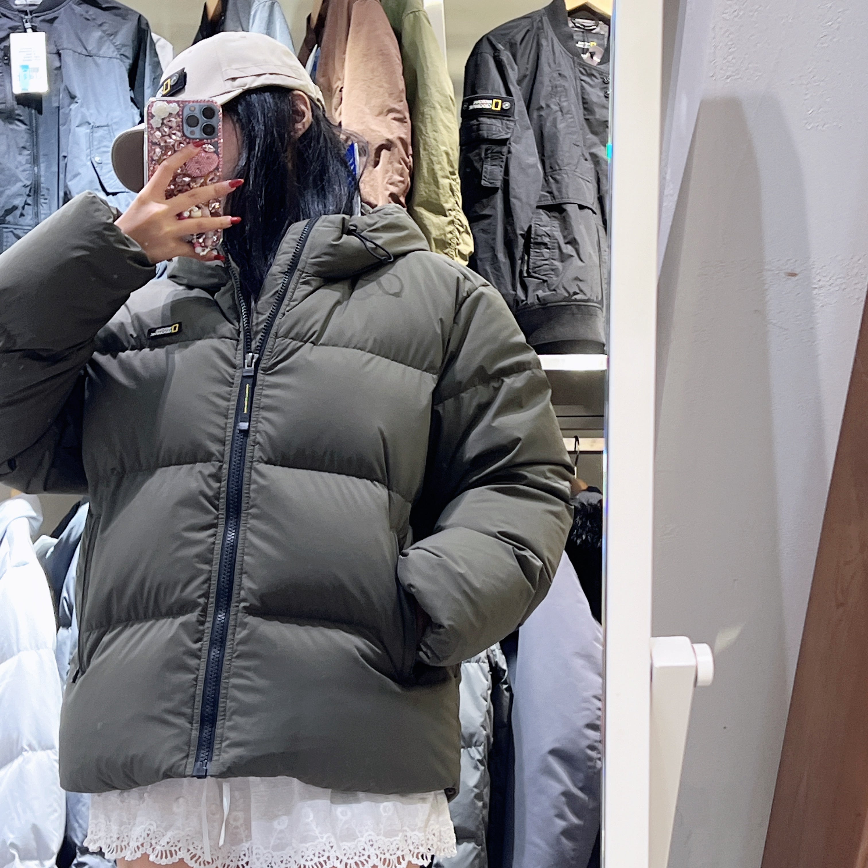 韓國 National Geographic Golden Mall Short Length Goose Hoodie Down Jumper鵝絨【NG819】