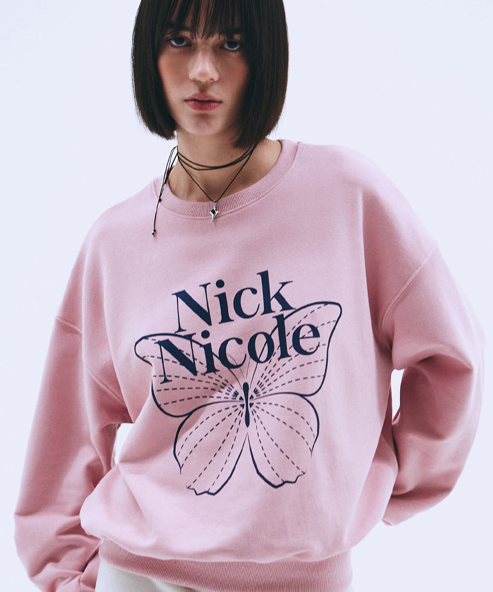 【現貨】韓國 Nick Nicole Butterfly Signature Sweatshirt【NN003】
