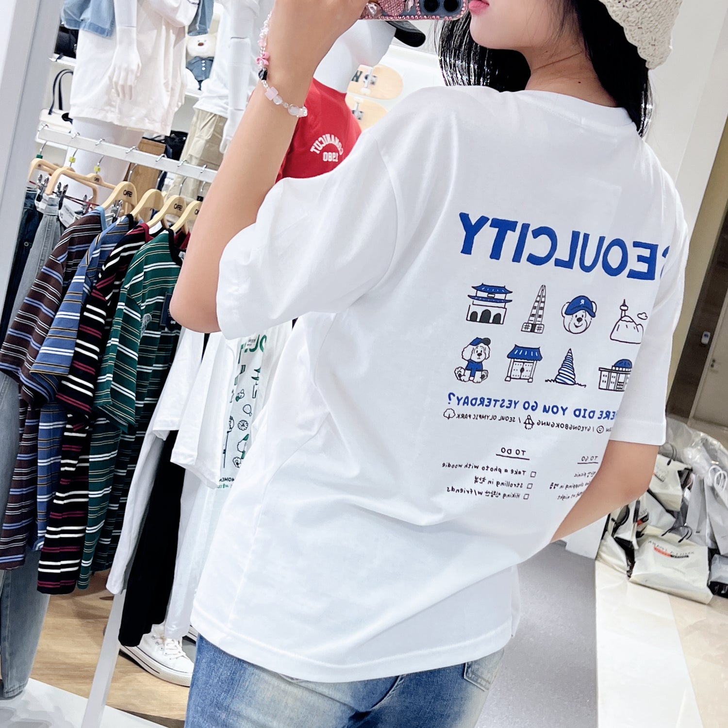 韓國 SPAO Seoul City Short Sleeve T-shirt【SP186】