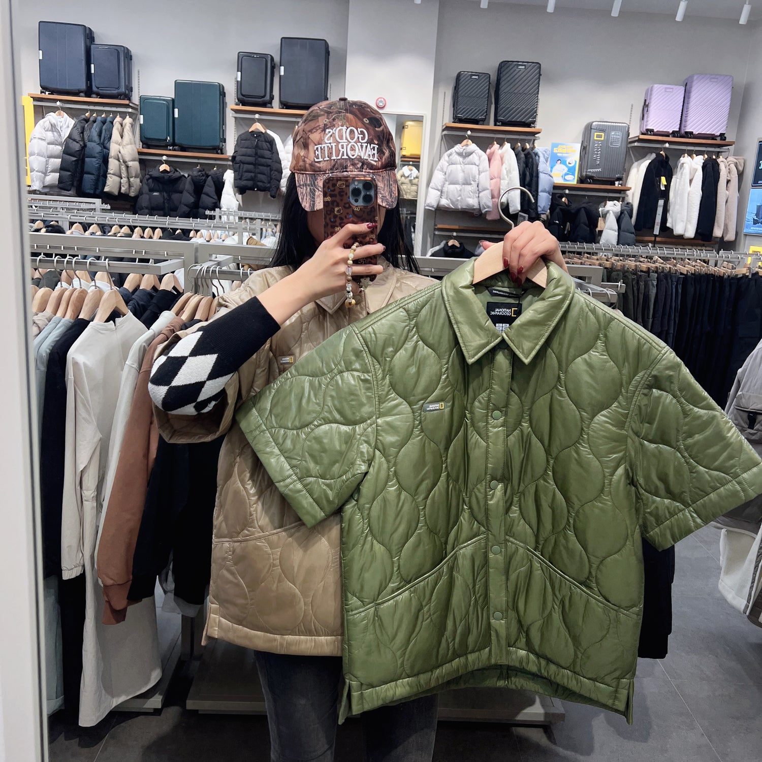 韓國 National Geographic NRN Lightweight Quilted Short Sleeve Shirt【NG228】