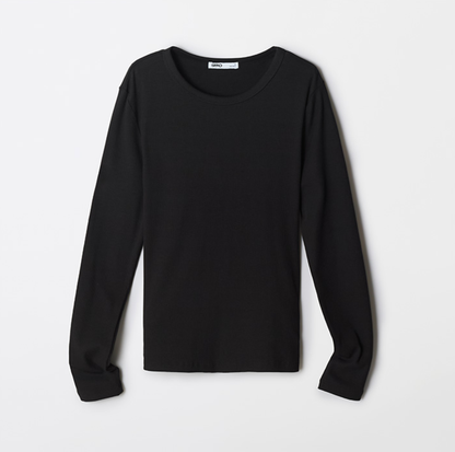 韓國 SPAO Round Neck Long Sleeve T-Shirt【SP205】