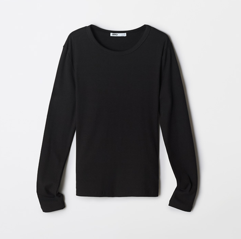 韓國 SPAO Round Neck Long Sleeve T-Shirt【SP205】
