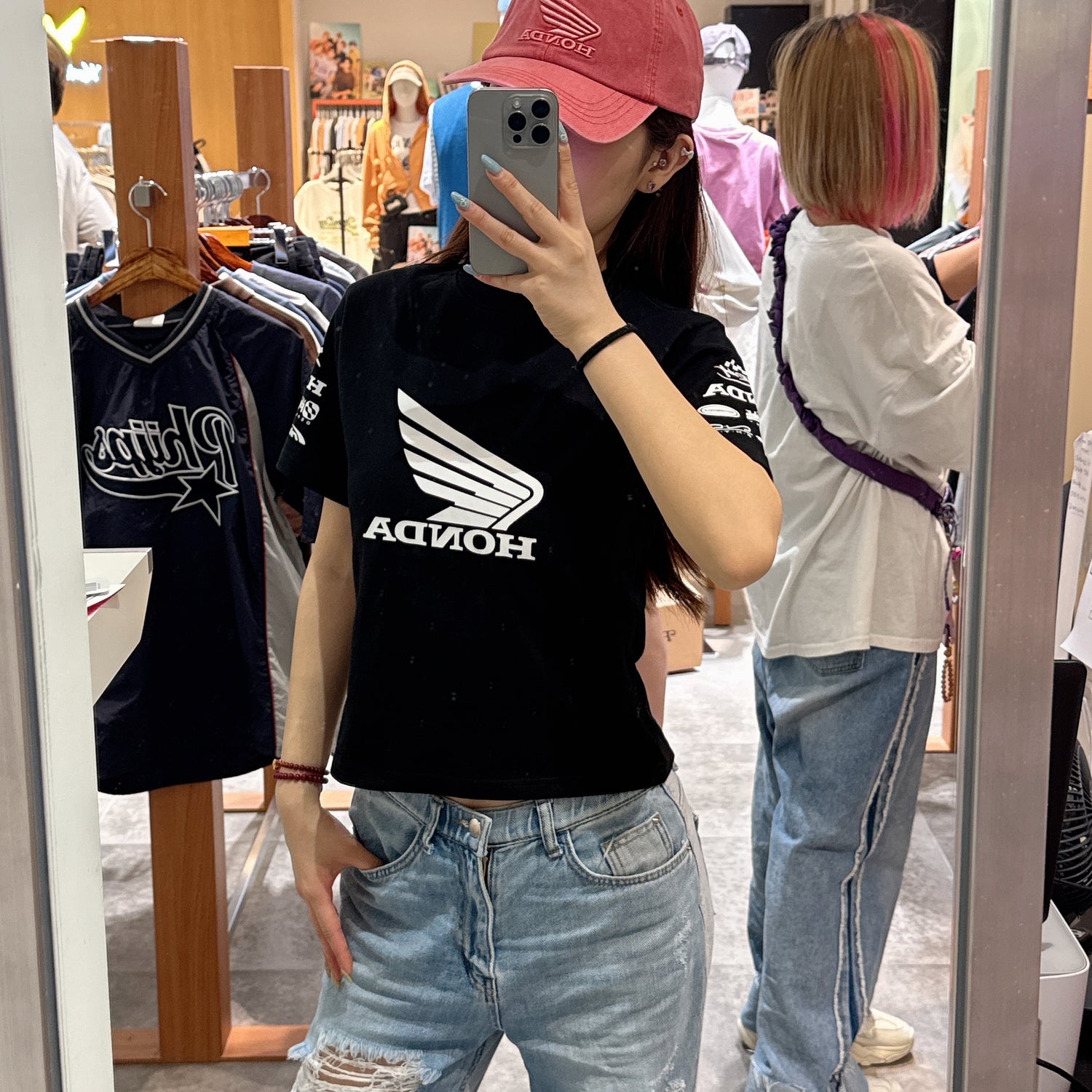 韓國 Honda Womans Wing collect Logo Short Sleeve【HO006】