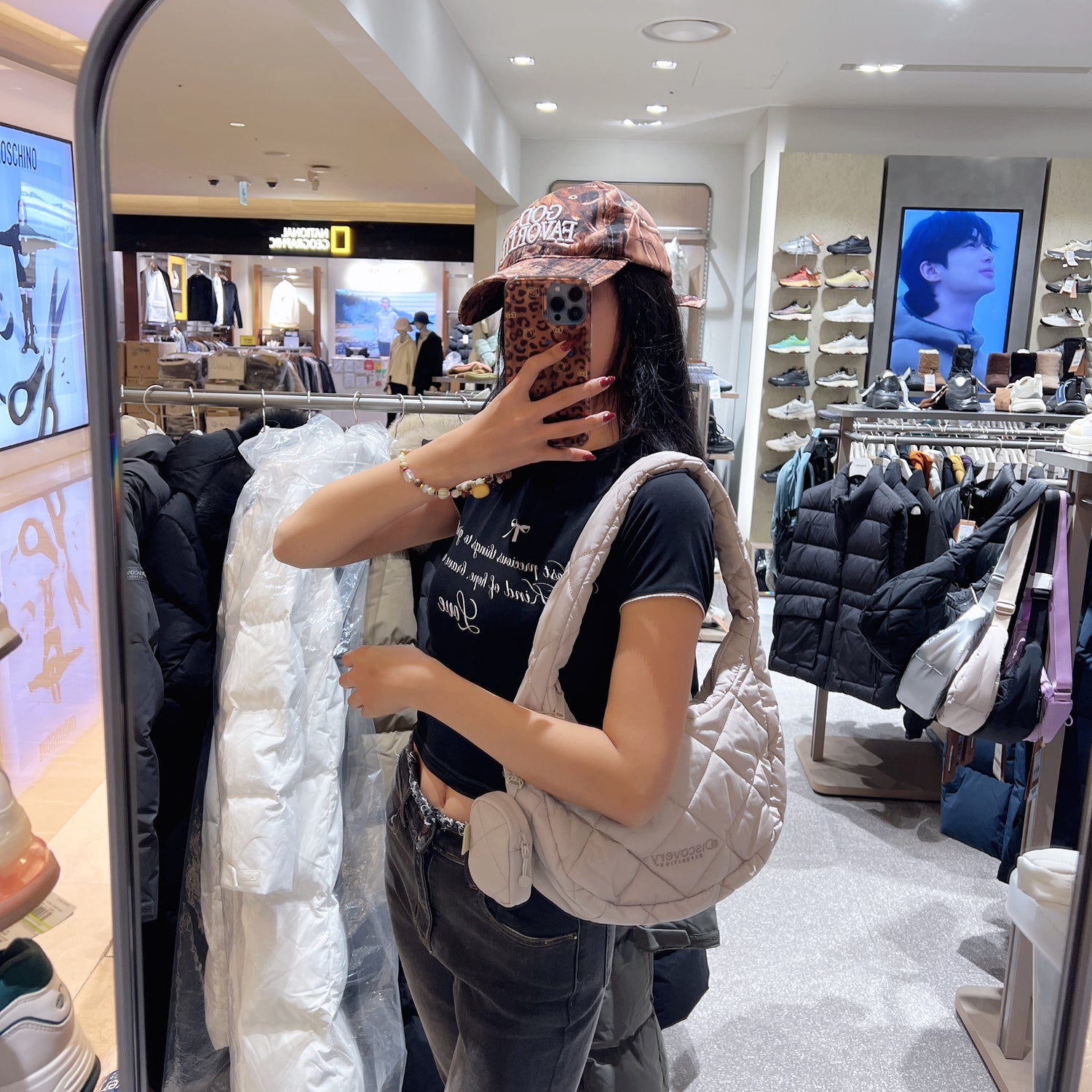 韓國 Discovery Melrose Quilted Shoulder Bag M【DY107】