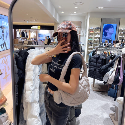 韓國 Discovery Melrose Quilted Shoulder Bag M【DY107】