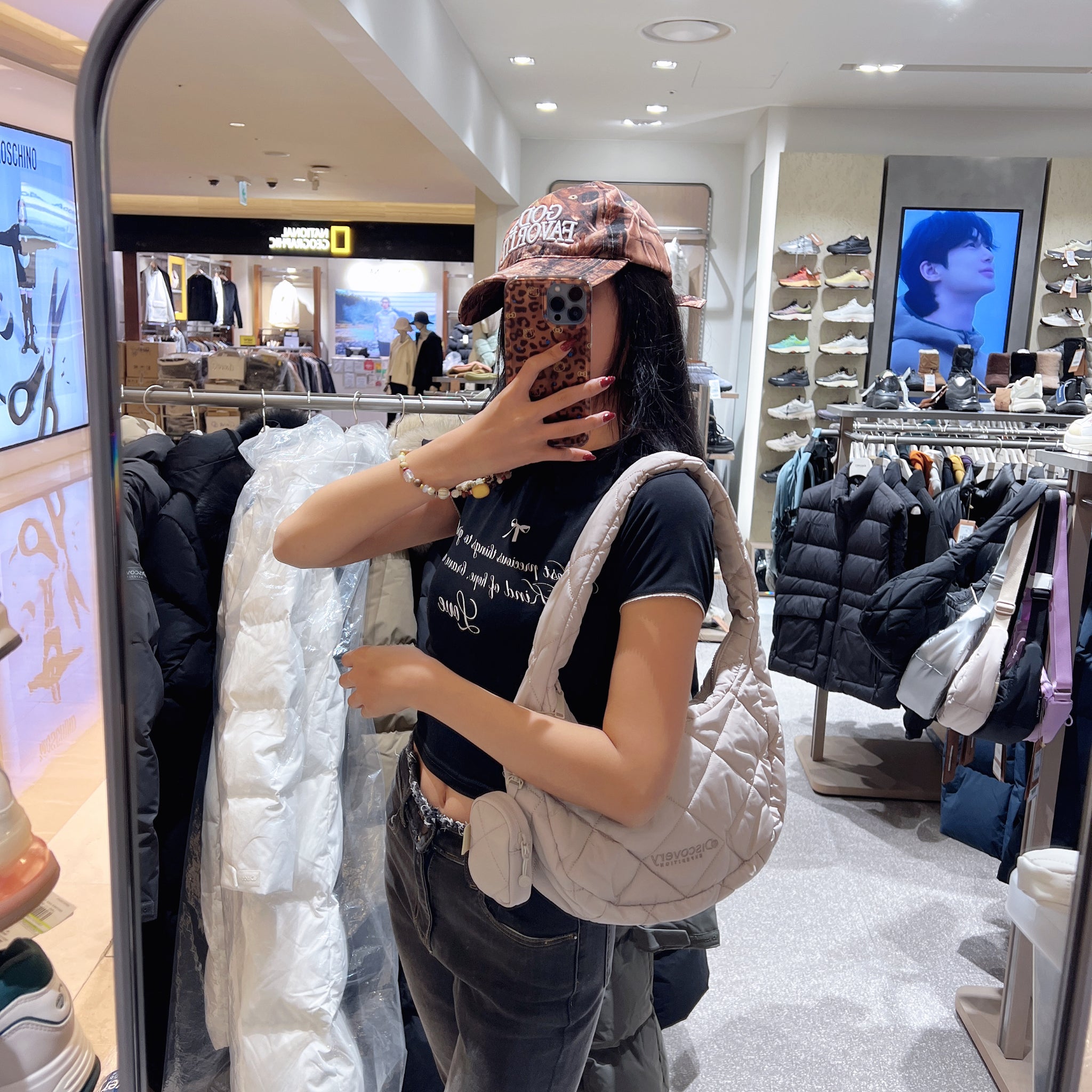 韓國 Discovery Melrose Quilted Shoulder Bag M【DY107】