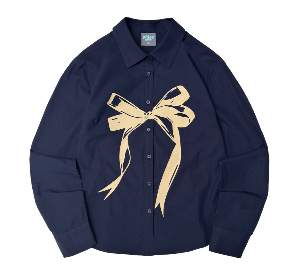 韓國 Video Jockey Big Ribbon Shirt【VJ083】