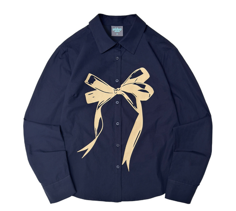 韓國 Video Jockey Big Ribbon Shirt【VJ083】
