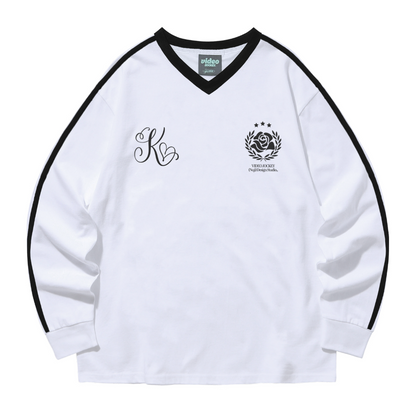 韓國 Video Jockey Rose Day Sports LS T-Shirt【VJ081】