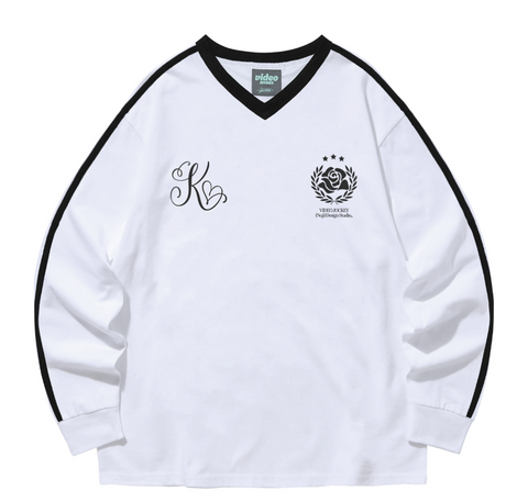 韓國 Video Jockey Rose Day Sports LS T-Shirt【VJ081】