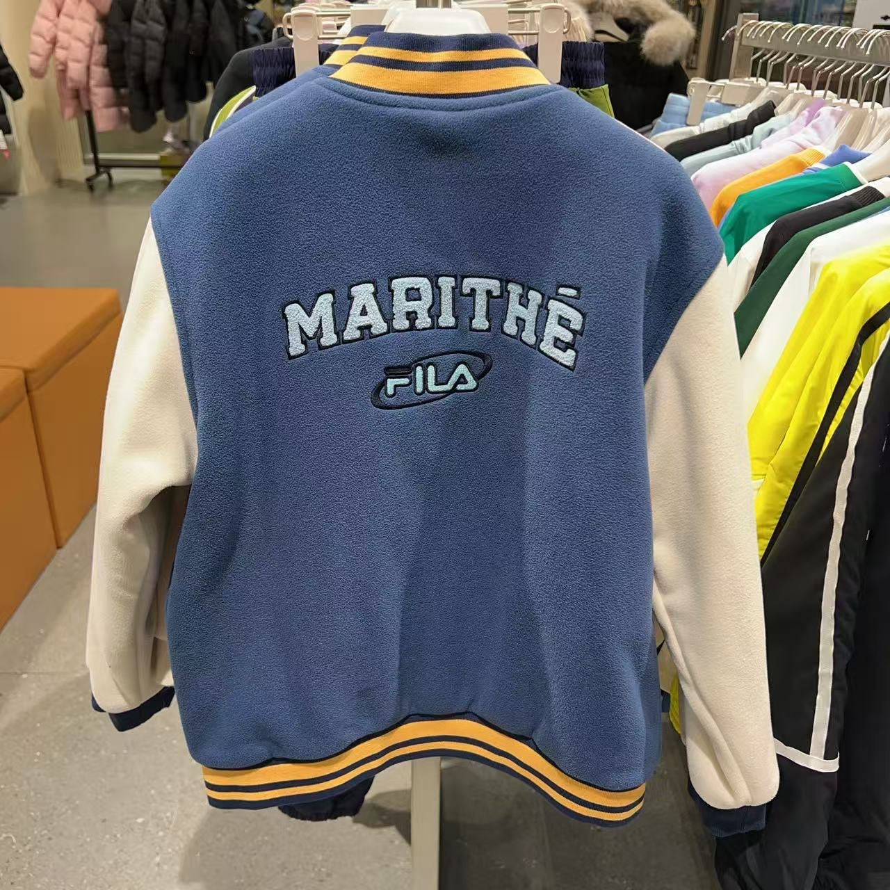 韓國 FILA Kids x Maritte Fleece Varsity Jacket Fila x MFG 聯名款【FA094】