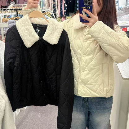 韓國 SPAO Detachable collar lightweight quilted jacket【SP192】