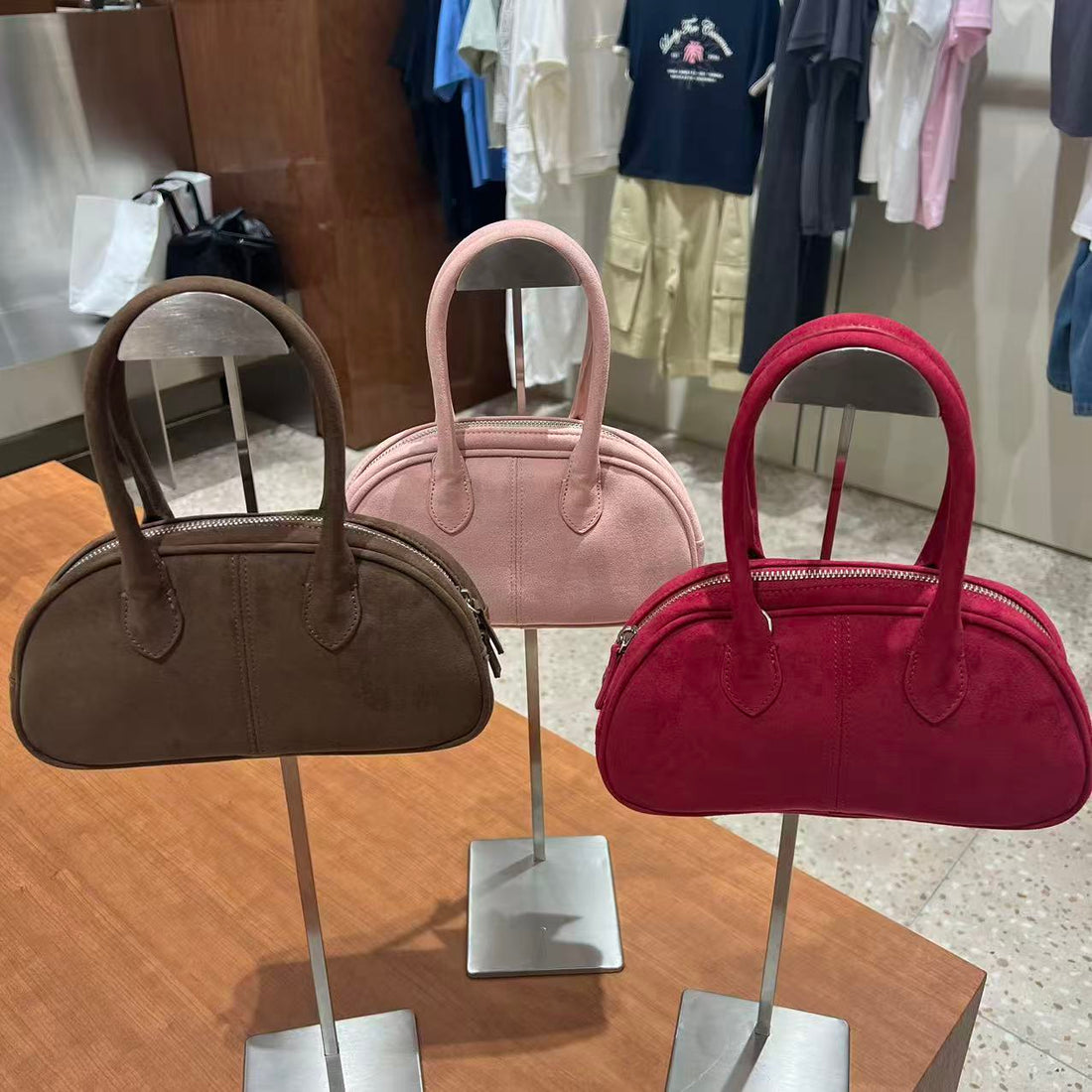 韓國 Covernat Cloverheart Classic Suede Tote Bag【CO010】