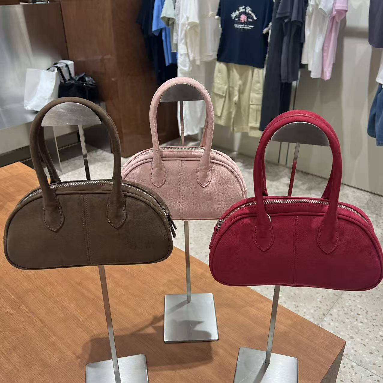 韓國 Covernat Cloverheart Classic Suede Tote Bag【CO010】