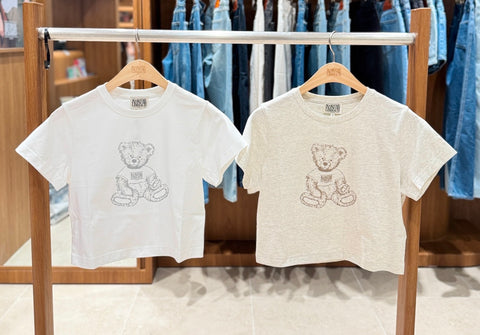 韓國 Marithe Francois Girbaud Bear Crop T-Shirt【MF508】