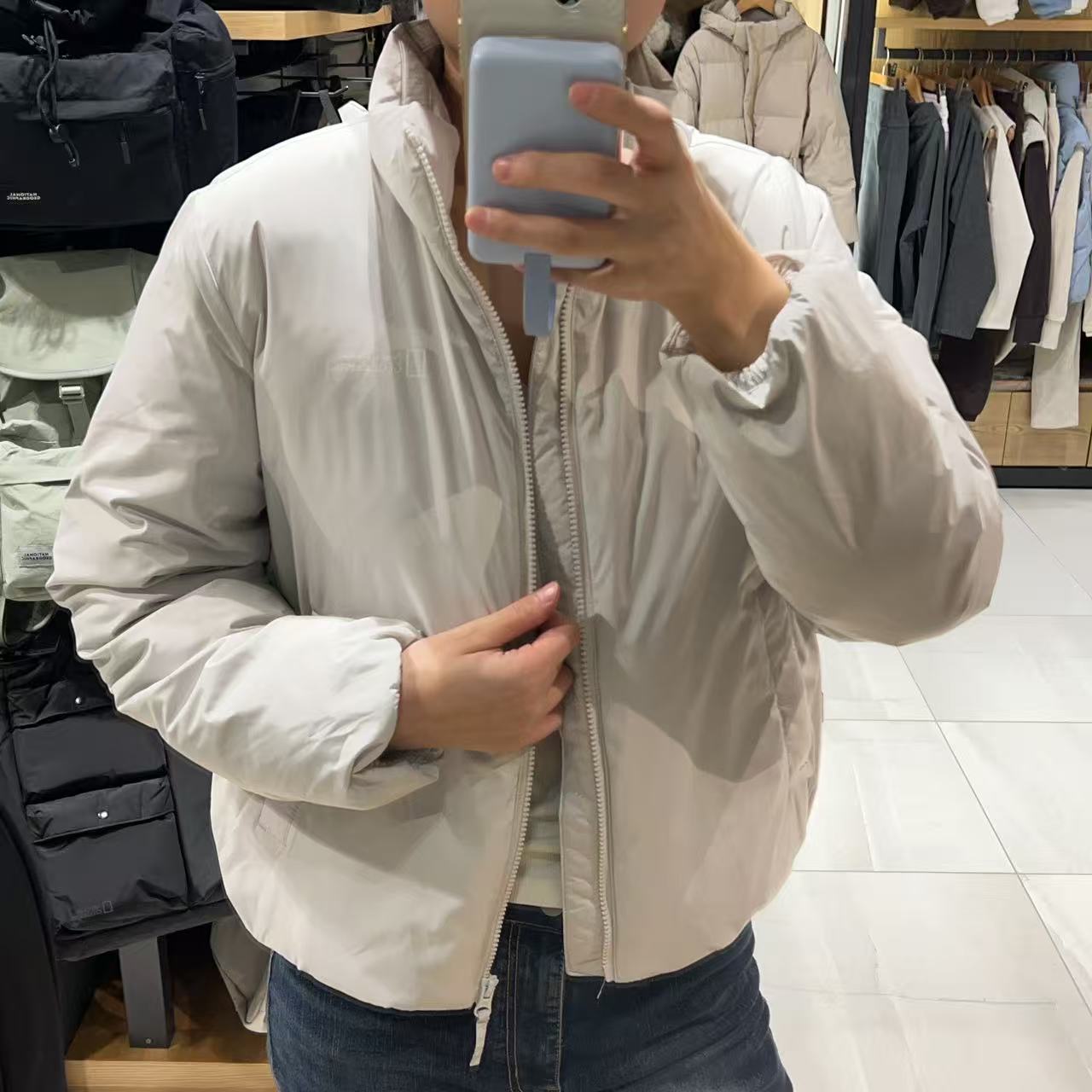 【現貨】韓國 National Geographic Women's Fowlie Stand-Neck Non-Quilted Duck Down Jumper (鴨絨)【NG182】