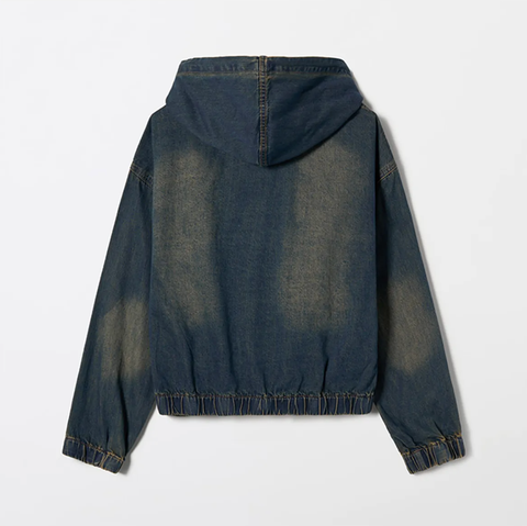 韓國 SPAO Women's Denim Hooded Zip-Up【SP225】