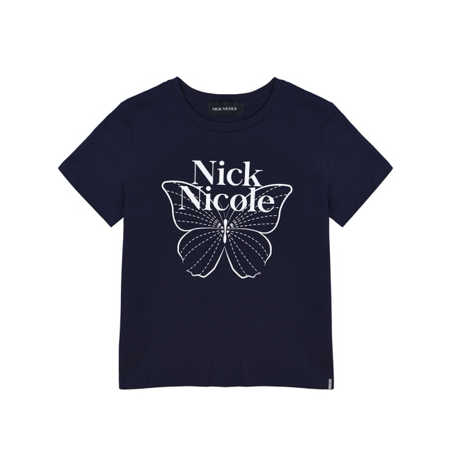 韓國 Nick Nicole BUTTERFLY NICOLE LABEL SLIM TOP (中長款) 【NN140】