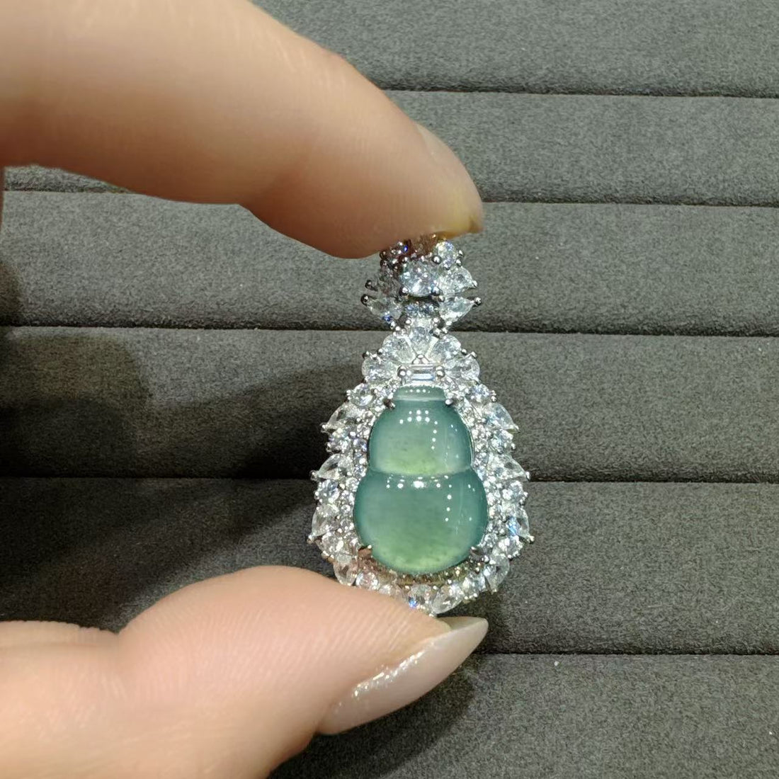 合金藍水葫蘆吊墜【KX619】