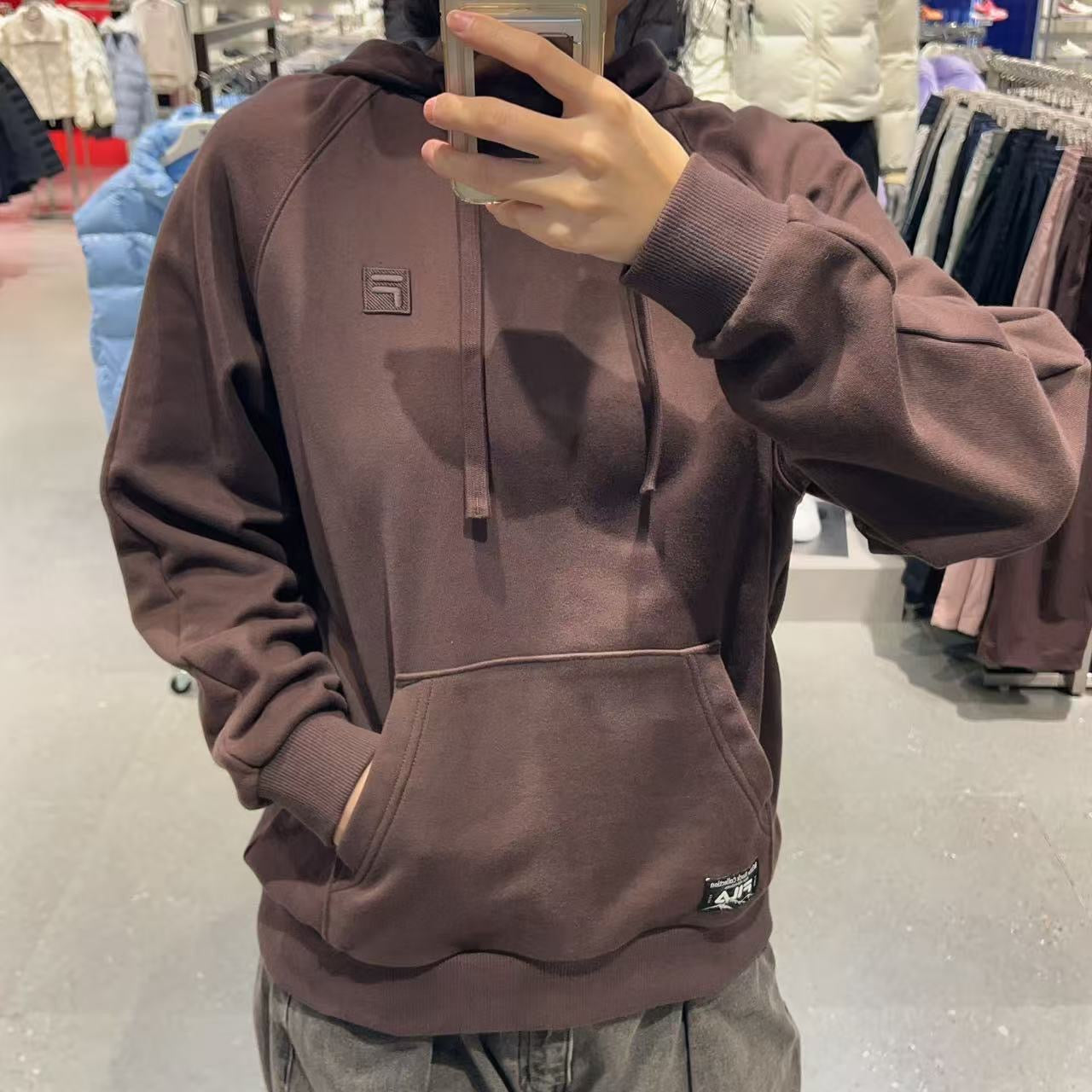 韓國 FILA Unisex White Rock Graphic Hoodie【FA035】