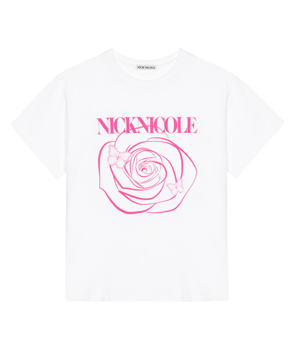 韓國 Nick Nicole Rose Butterfly Sleeve Top【NK028】