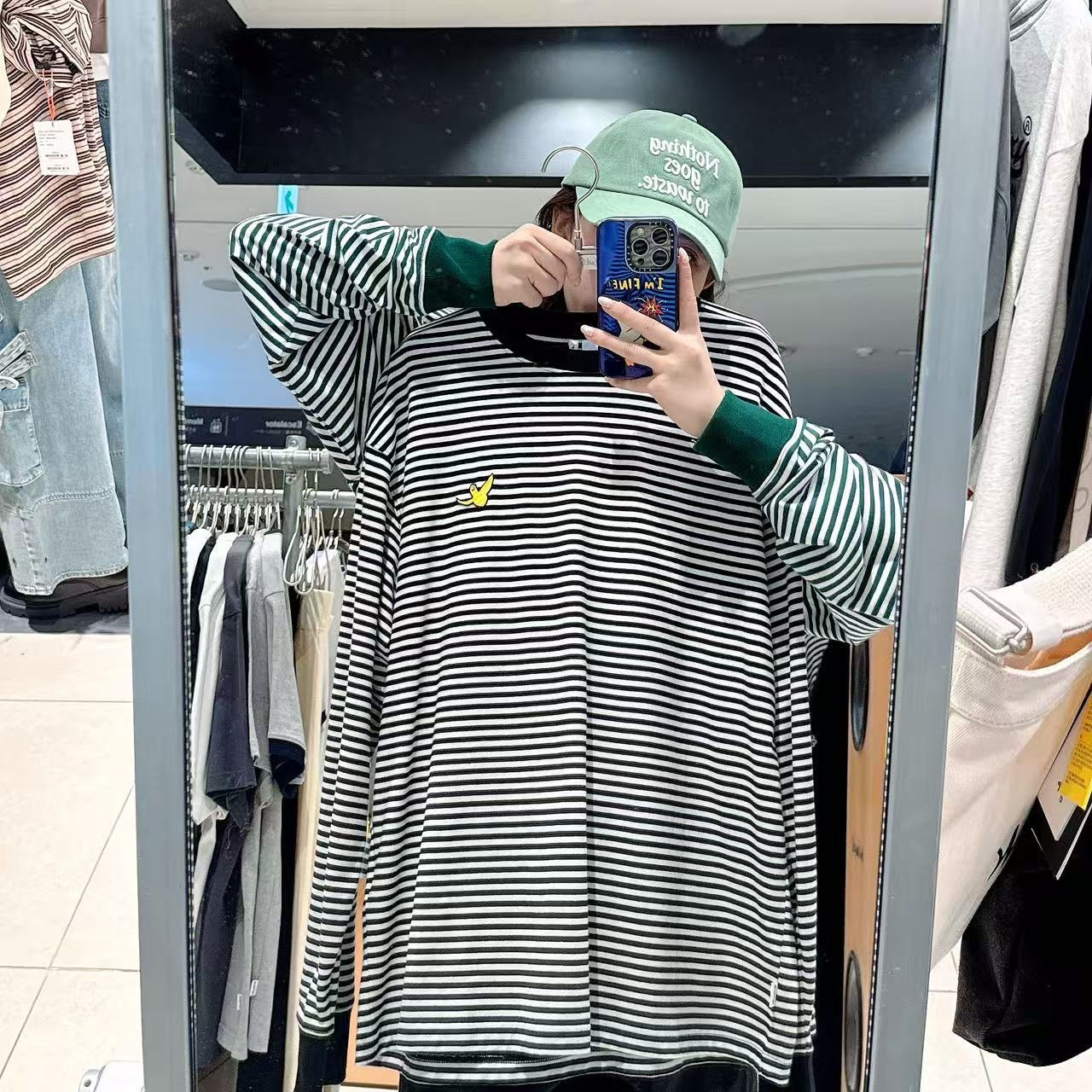 韓國 Mark Gonzales Angel Wappen Stripe Long Sleeve T-Shirt【MG158】