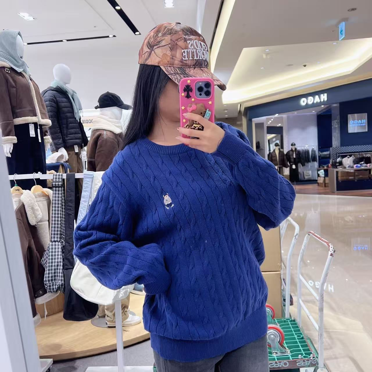 韓國 SPAO Woody Cable Round Neck Sweater【SP299】