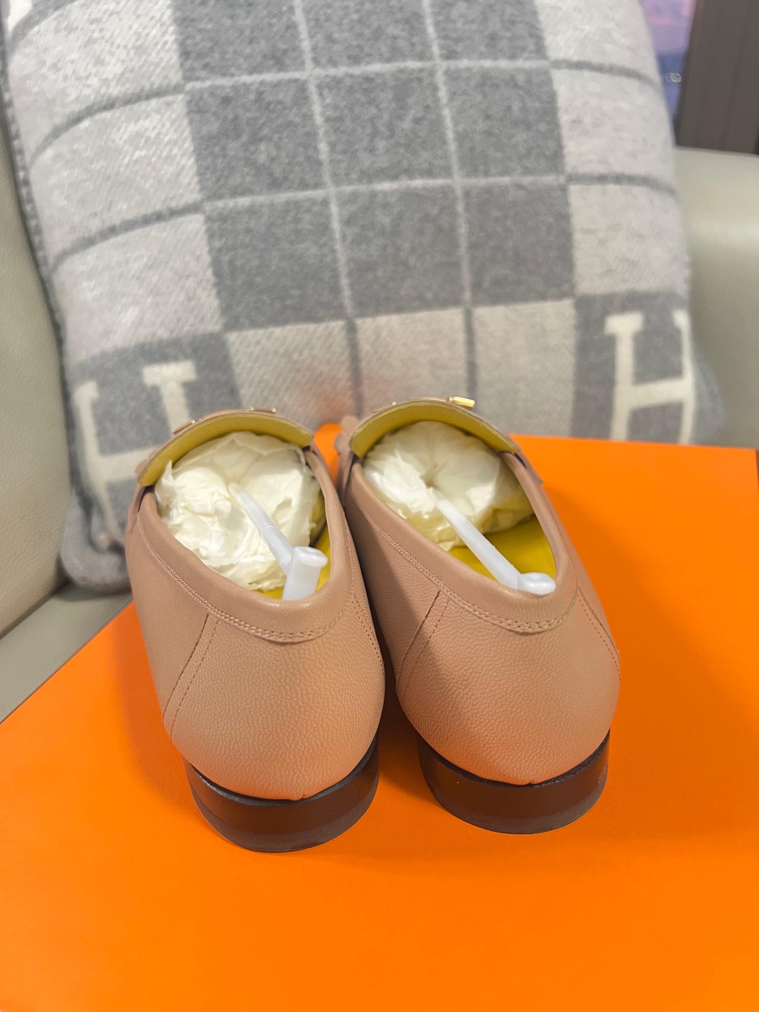 【Preloved】Hermes 流蘇款真皮鞋 (尺碼37.5 正碼) 【ST019】
