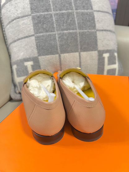 【Preloved】Hermes 流蘇款真皮鞋 (尺碼37.5 正碼) 【ST019】