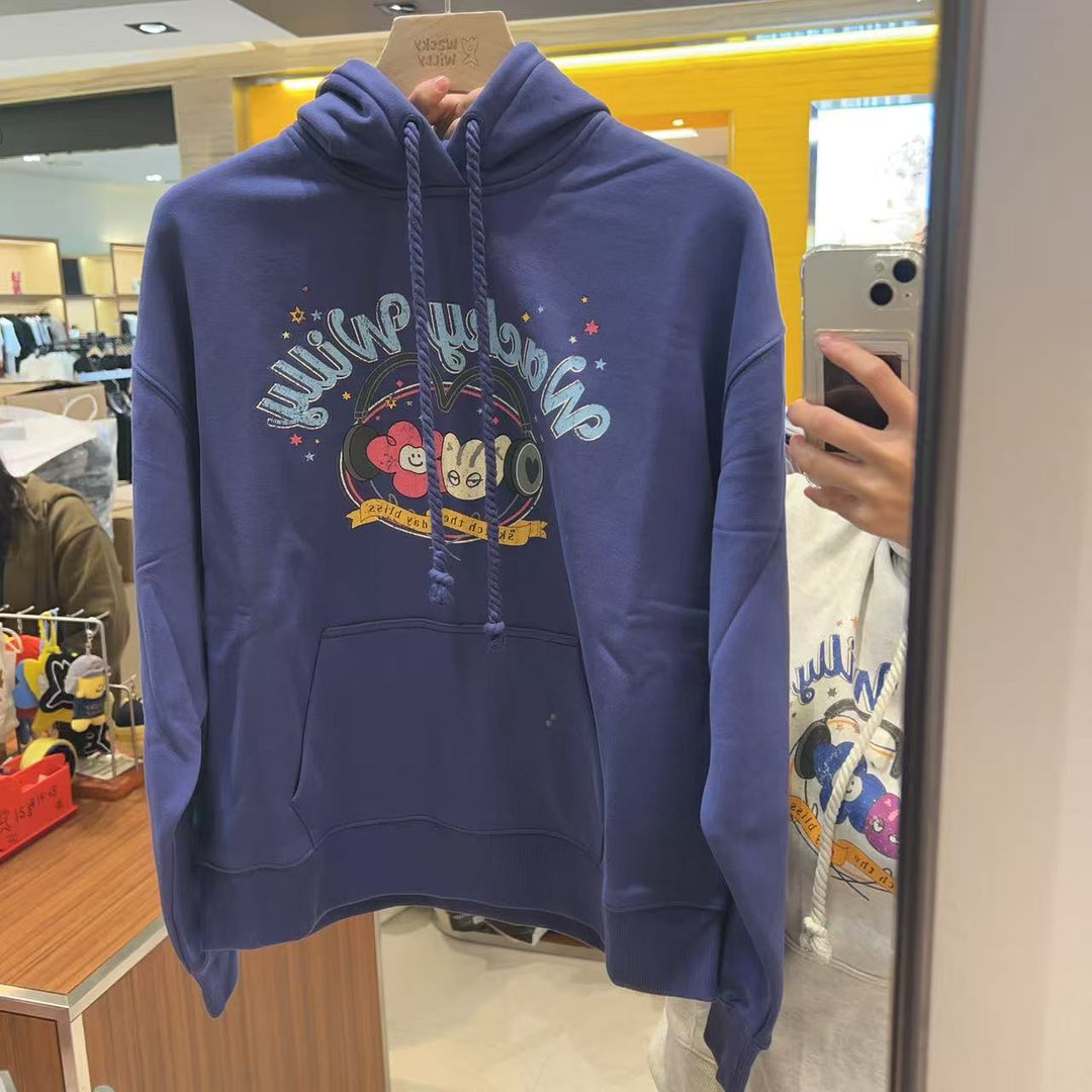 【現貨】韓國 Wacky Willy Women's Lily & Leo Graphic Hoodie【WW025】
