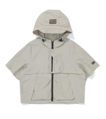 韓國 BBC Rivet Hoodie Short Sleeve Jacket【BC087】