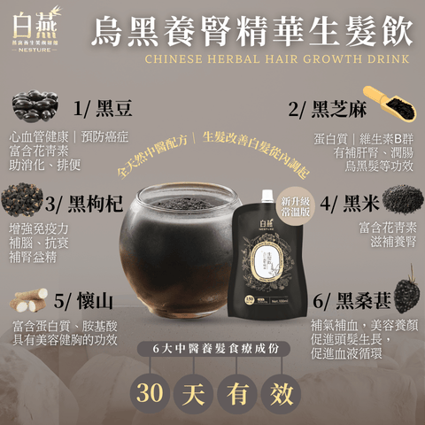 白燕烏黑養腎精華生髮飲 100ml【SM032】
