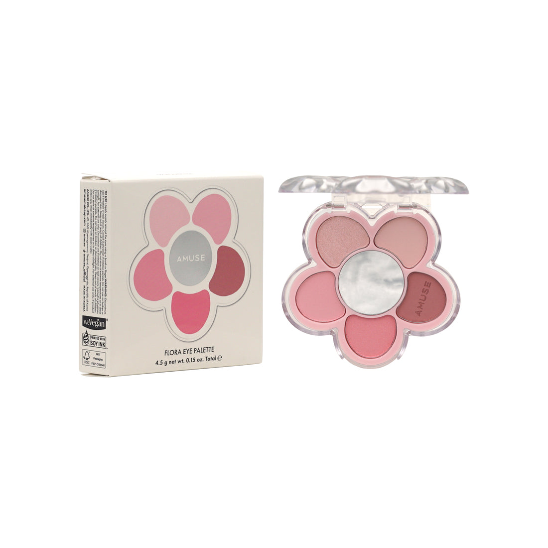 Amuse 花花玫瑰芭蕾粉眼影胭脂盤