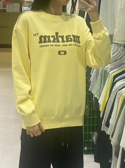 韓國 Markm BIG LOGO CREW NECK SWEATSHIRT【MA042】