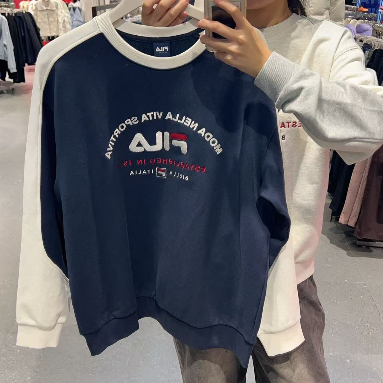 韓國 FILA Colorblock Logo Long Sleeve【FA030】