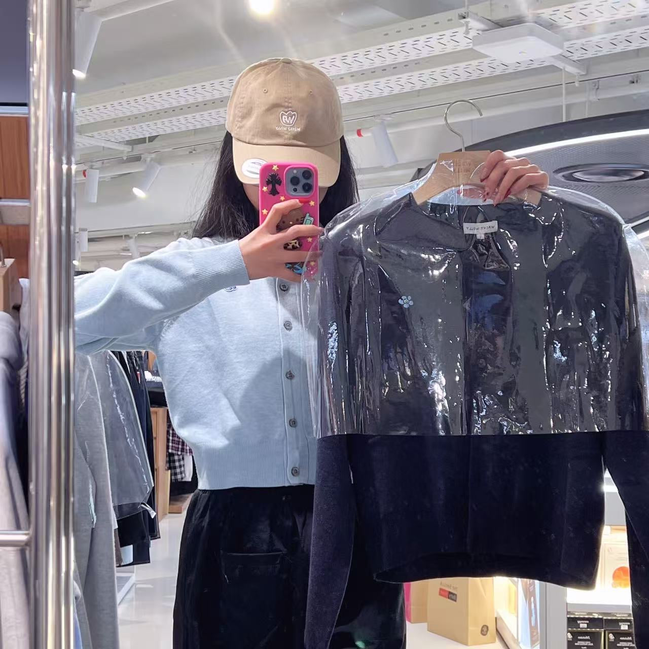 韓國 Wacky Willy Women's Lily Wappen Round Neck Cardigan【WW128】