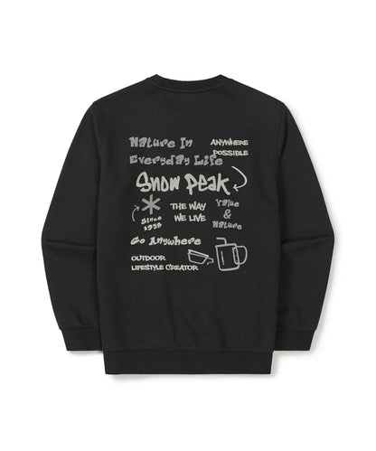 韓國 Snowpeak Doodle Graphic Sweatshirt【SN093】
