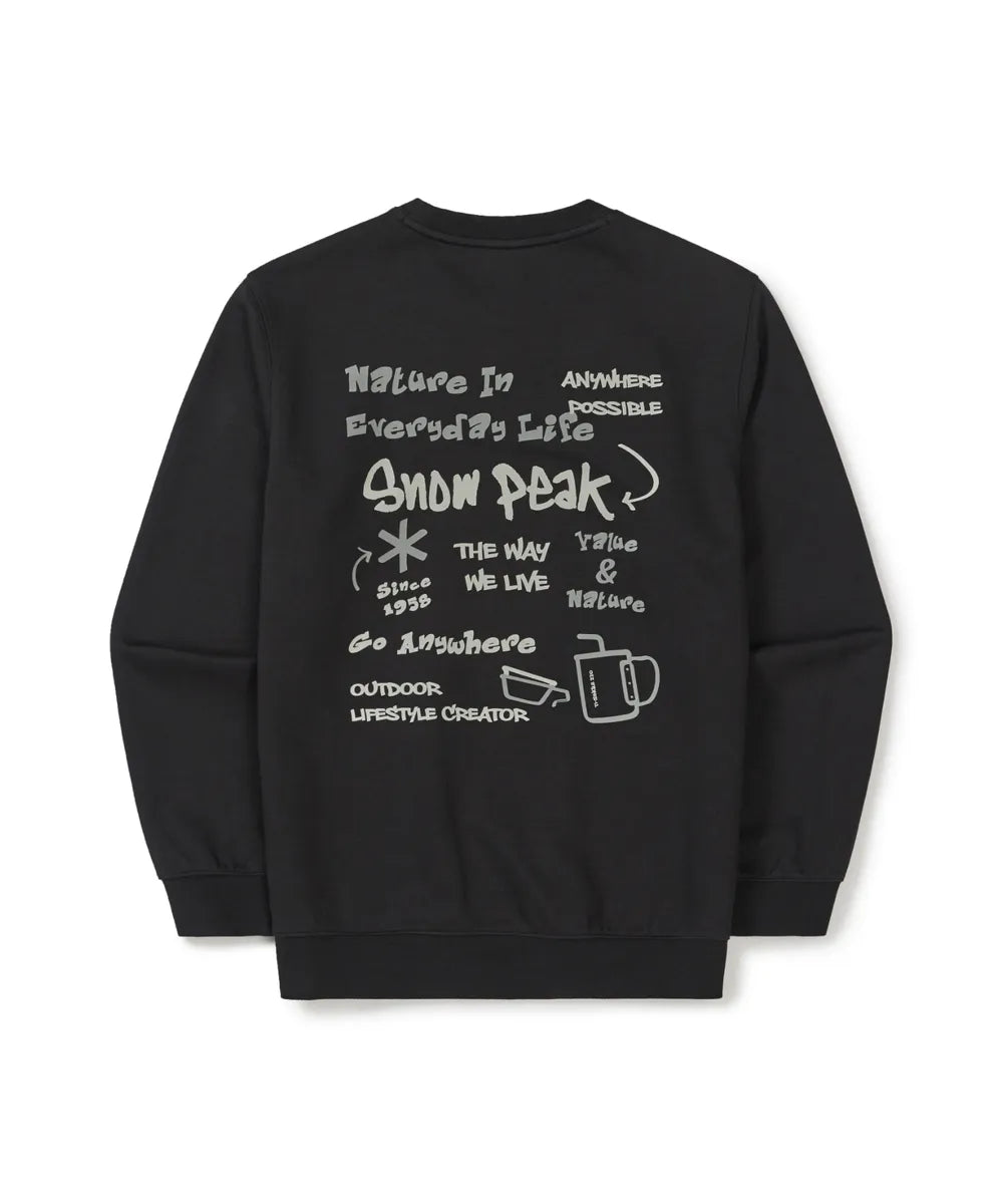 韓國 Snowpeak Doodle Graphic Sweatshirt【SN093】