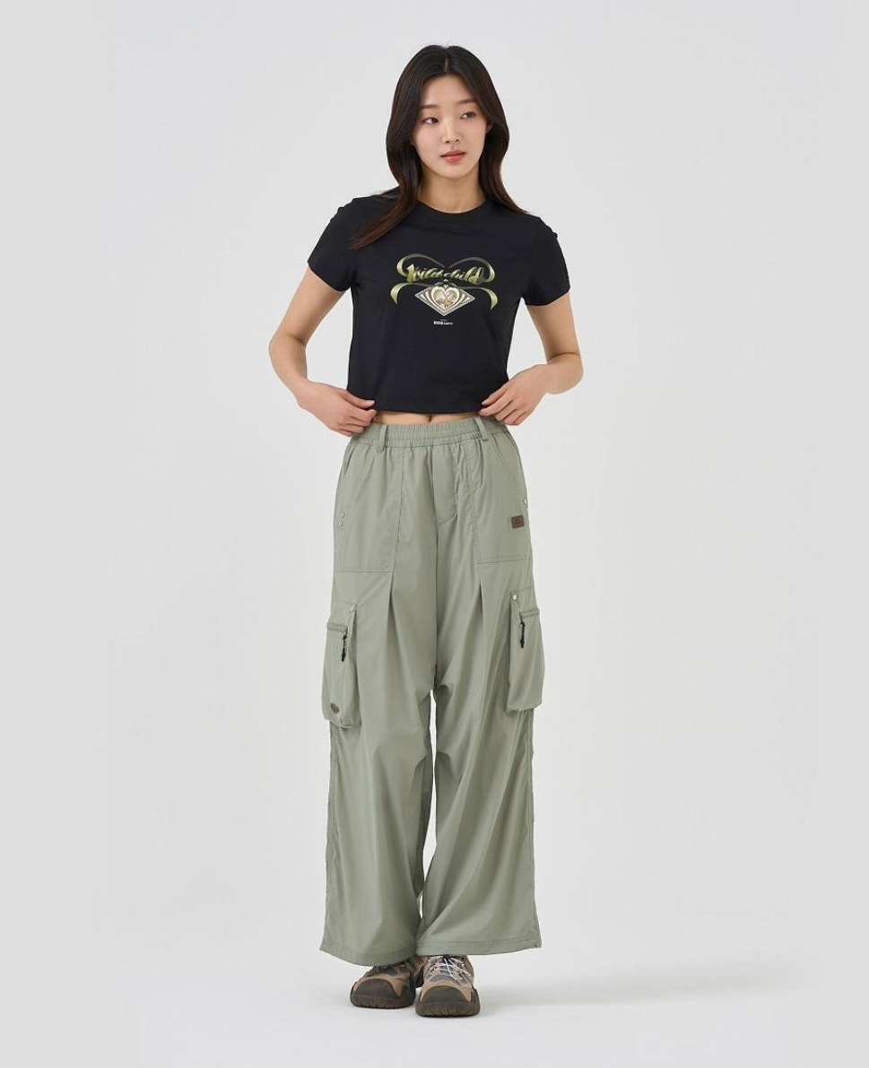 韓國 BBC Wide pleated cargo pants【BC127】