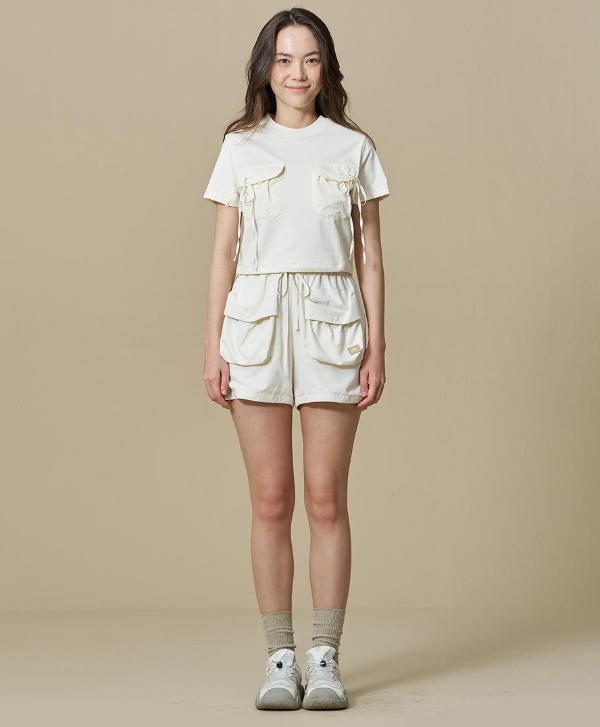 韓國 BBC Woven Patch Pocket Short Sleeve T-Shirt【BC075】