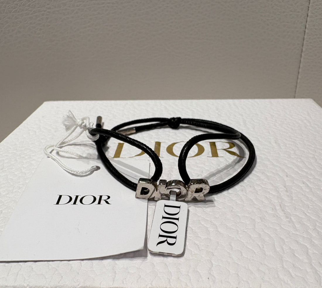 閑置品Dior 黑色牛皮手繩 【JS478】