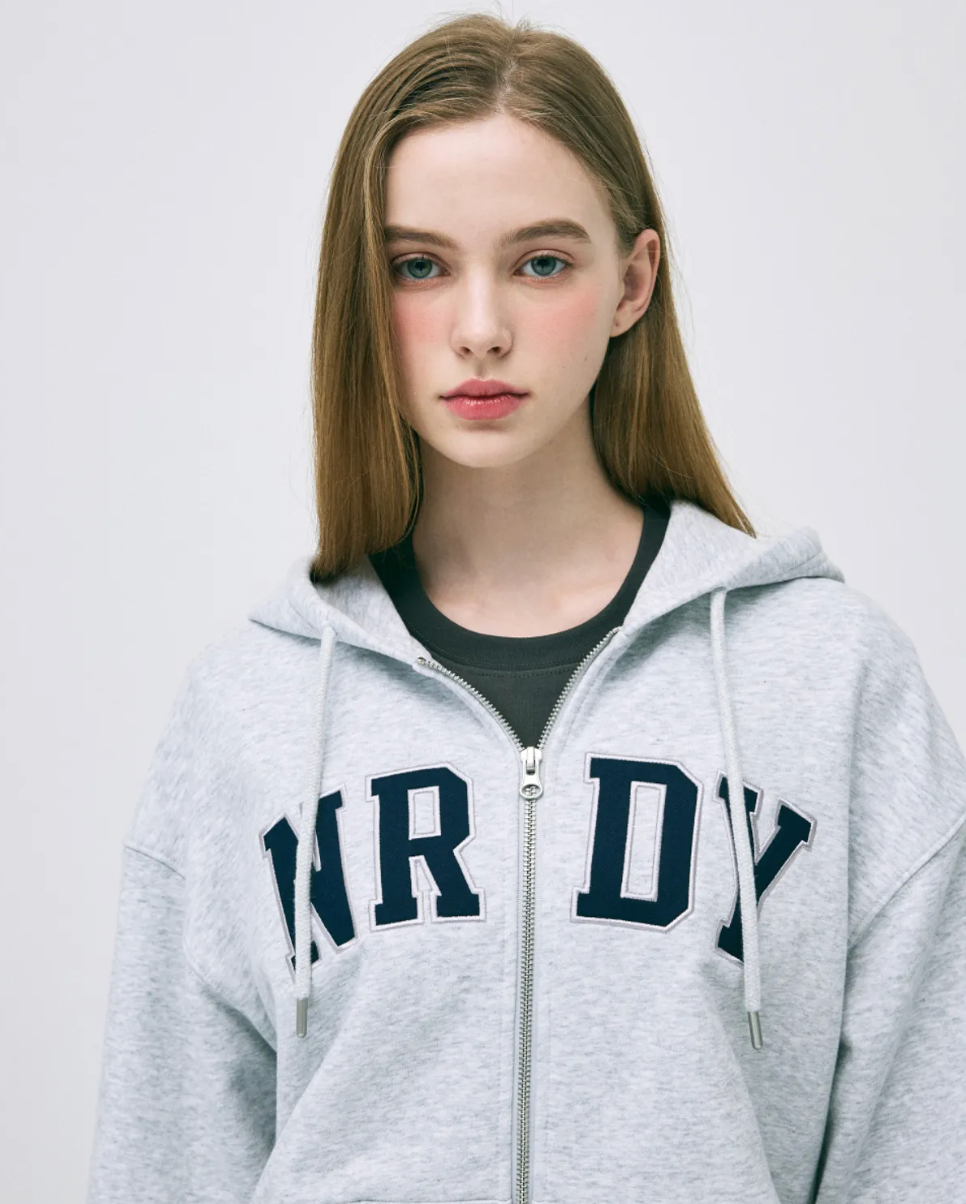 韓國 Nerdy Arch Logo Hoodie Zip-Up【NY042】