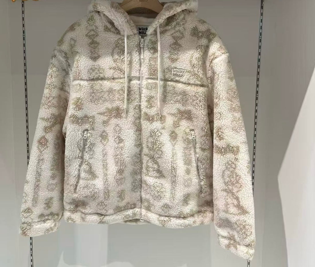 韓國 Wacky Willy Fleece Pattern Hooded Jumper【WW100】