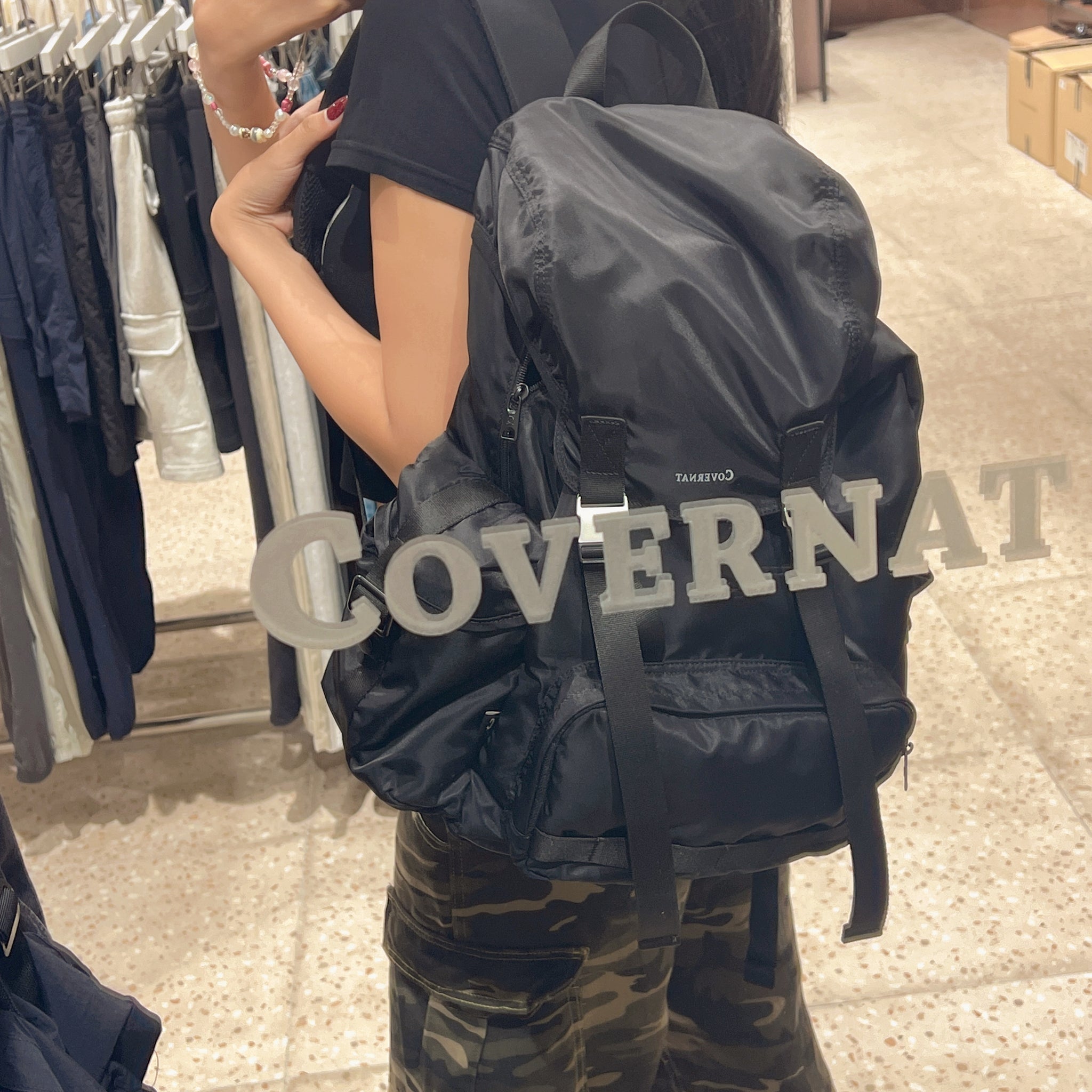 韓國 Covernat Webbing Strap Buckle Backpack【CO032】