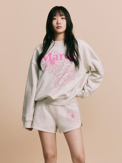 韓國 Mardi Mercredi Sweatshirt Triple Flower【MM007】