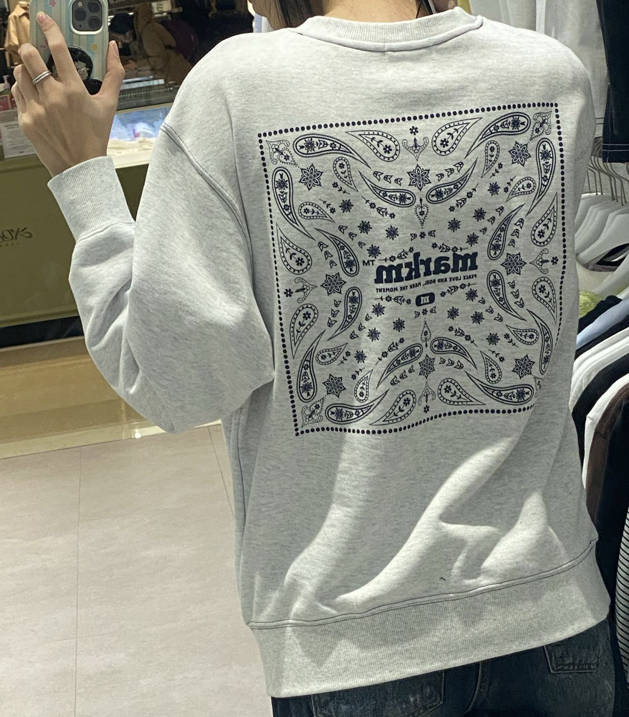 韓國 Markm PAISLEY CREWNECK SWEATSHIRT【MA036】