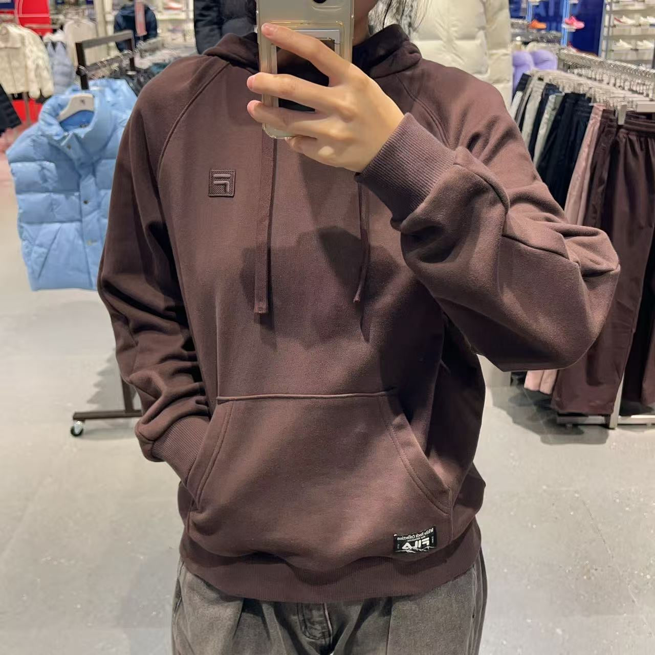 韓國 FILA Unisex White Rock Graphic Hoodie【FA035】