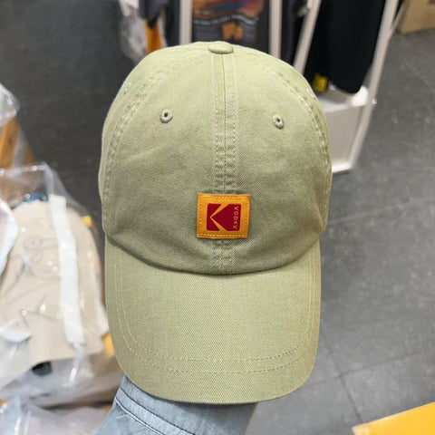 韓國 Kodak Relaxed Fit Square Logo Ball Cap【KK030】