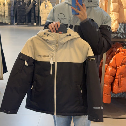 韓國 Discovery Bergen Gore Windstopper Colorblock Goose Down Short Padding (鵝絨)【DY178】